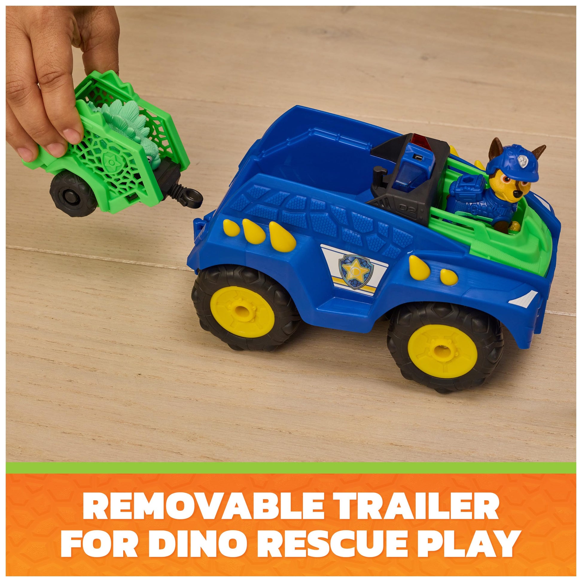 PAW Patrol: The Dino Movie Dino Tow & Dash RC with Chase & Dinosuar Figures