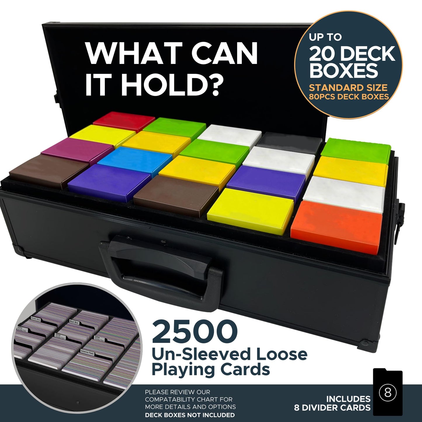 CardKingPro Game Card Storage Case (BBB/MTG Edition) | Suitable for Magic The Gathering, Yugioh, and Other TCG Etc (Game Not Included) | Includes 8