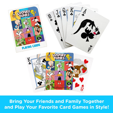 Aquarius Looney Tunes Playing Cards - Looney Tunes Themed Deck of Cards for Your Favorite Card Games - Officially Licensed Looney Tunes Merchandise