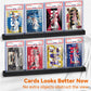 Famaster Sports Card Display Shelf for Wall, Holds 30 Trading Cards, 6PCS Wooden Card Holder for Baseball, Football, Basketball, and Graded Card