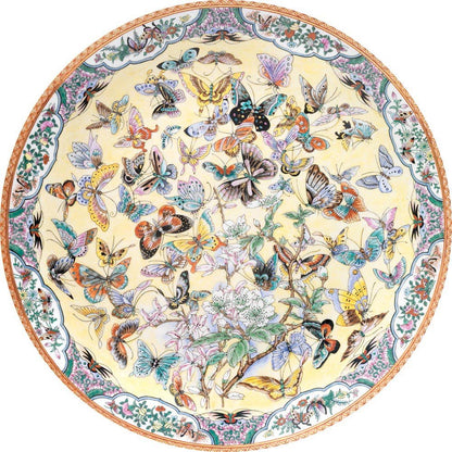 Bits and Pieces Round Jigsaw Puzzle for Adults - Ninety-Nine Butterflies - Colorful Floral Circular Puzzle by Bits and Pieces (300 Piece Puzzle 20"