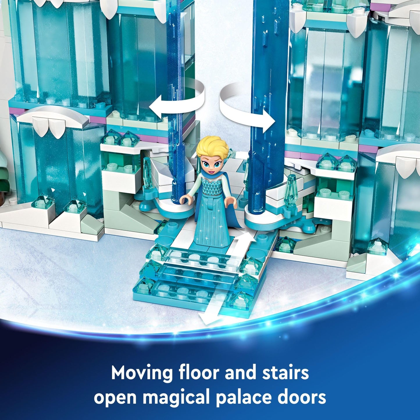 LEGO Disney Frozen Elsa’s Ice Palace Building Set for Kids, Princess Castle with Anna and Elsa Mini-Doll Figures, Disney Princess Toy Gift Idea for