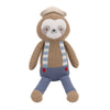 Cuddle Me Scottie The Sloth 12" Grey & Blue Knit Plush Stuffed Animal, Grey, Blue, Red, (3745008P)
