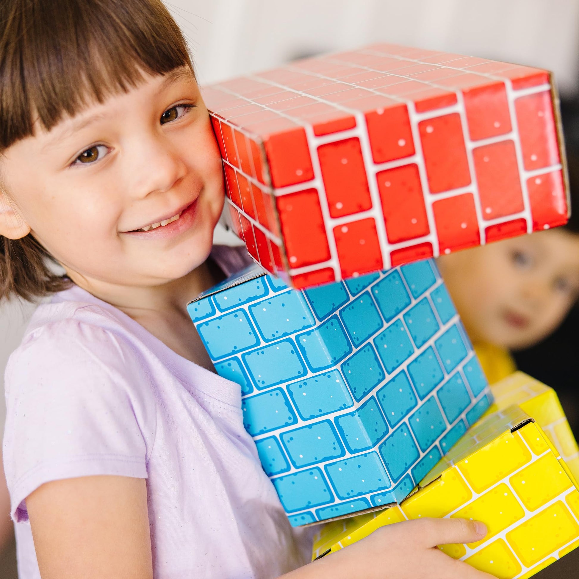 Melissa & Doug Extra-Thick Cardboard Building Blocks - 24 Blocks in 3 Sizes
