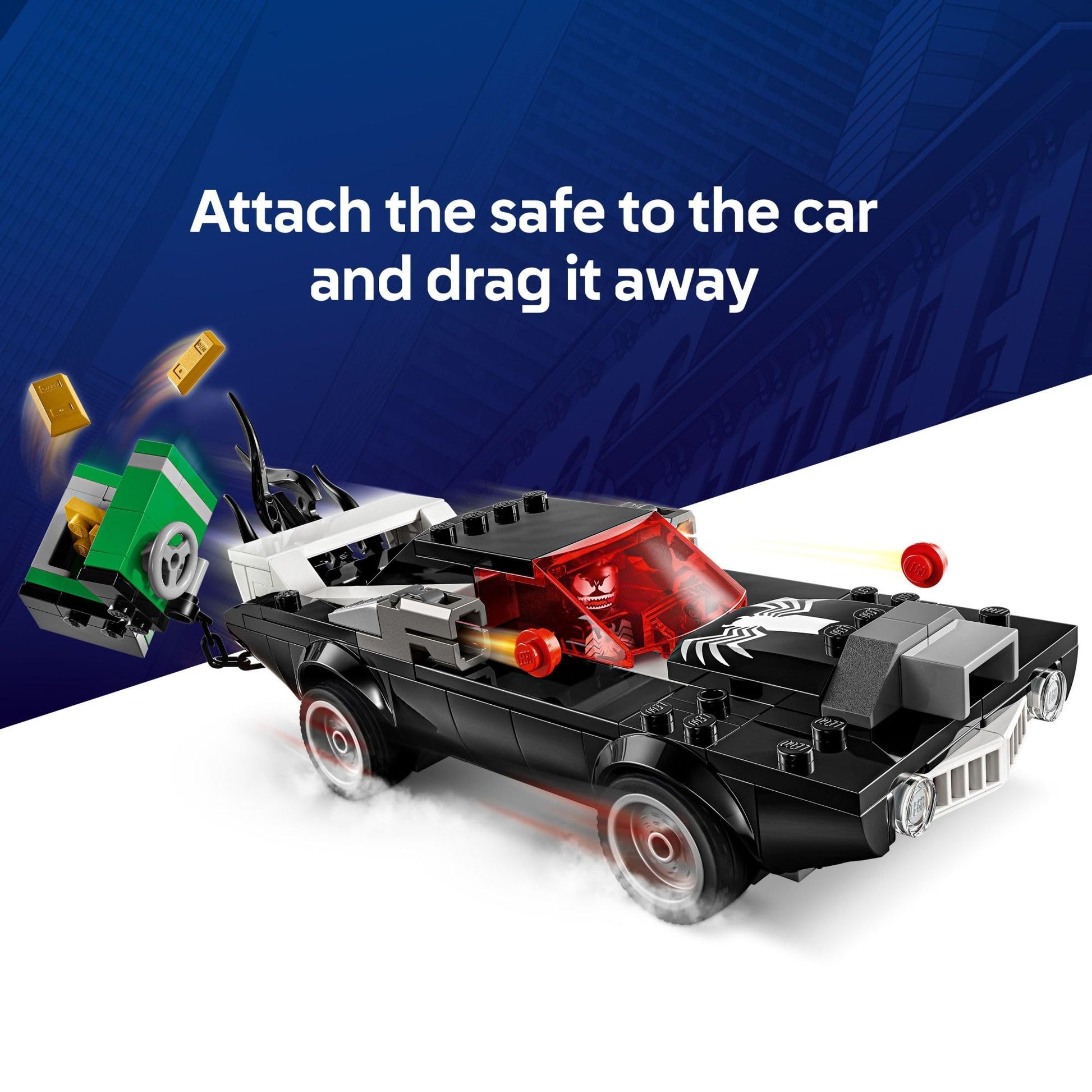 LEGO Marvel Spider-Man vs. Venom Muscle Car Toy - Building Set for Kids, Boys and Girls, Ages 7+ - with Spider-Man, Venom, and Spider-Woman