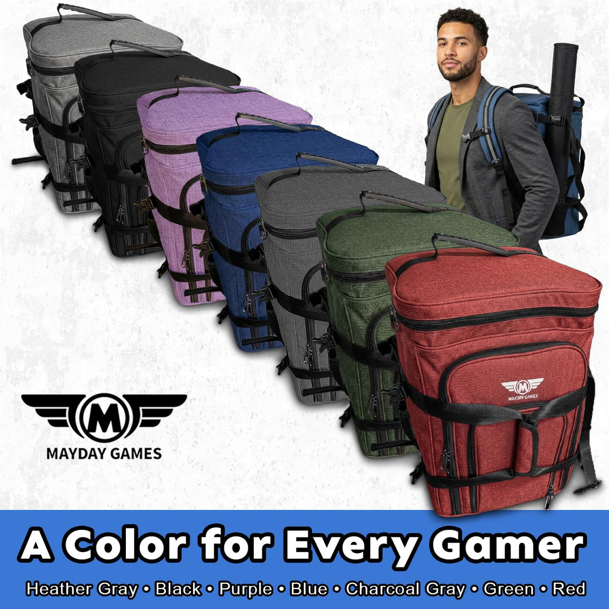 Ultimate Board Game Travel Bag - Durable Storage Case for Up to 10 Games, Water-Resistant, Adjustable Strap & Handles - Perfect for Game Nights