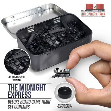Midnight Express Deluxe Board Game Train Set | Player Pieces for Ticket to Ride and Other Adult, Family, and Kids Train Board Games | Upgraded