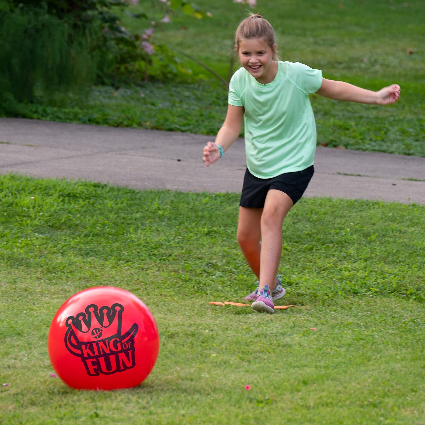 Hedstrom King of Fun Jumbo Kickball Set, Red