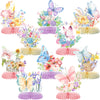 10pcs Butterfly Party Decorations - Spring Pink Purple Butterfly Flowers Centerpieces 3D Table Honeycomb Toppers for Girls Baby Shower Party Photo
