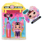 Yummiland Lip Gloss Doll: Sour Sweeties - Astrid Stars Includes DIY Lip Gloss + Removable Keychain, Cosmetic Play, Collectible, Ages 4+