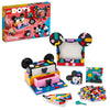 LEGO DOTS Disney Mickey & Minnie Mouse Back-to-School Project Box 41964 6in1 Toy Arts and Crafts Building Set with Bag Tags, Sticker Patch and Desk