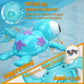 DUCKBOXX XX Wind-up Swimming Sea Turtles Bath Toy, No Battery Mold-Free Anti-Rust Interactive Montessori Toy for Kids 18M+ (Blue)
