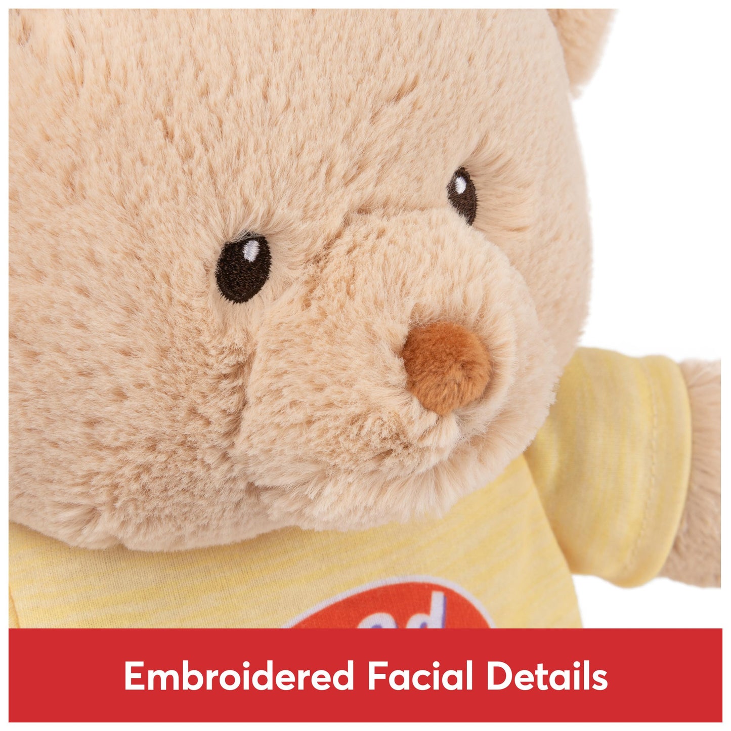 GUND Sustainably Soft “Good Vibes” 12” Bear with Yellow T-Shirt, Ages 0+