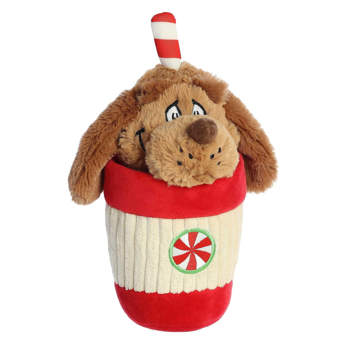 Aurora Dr. Seuss 9" Max Peppermint Cup Festive Plush