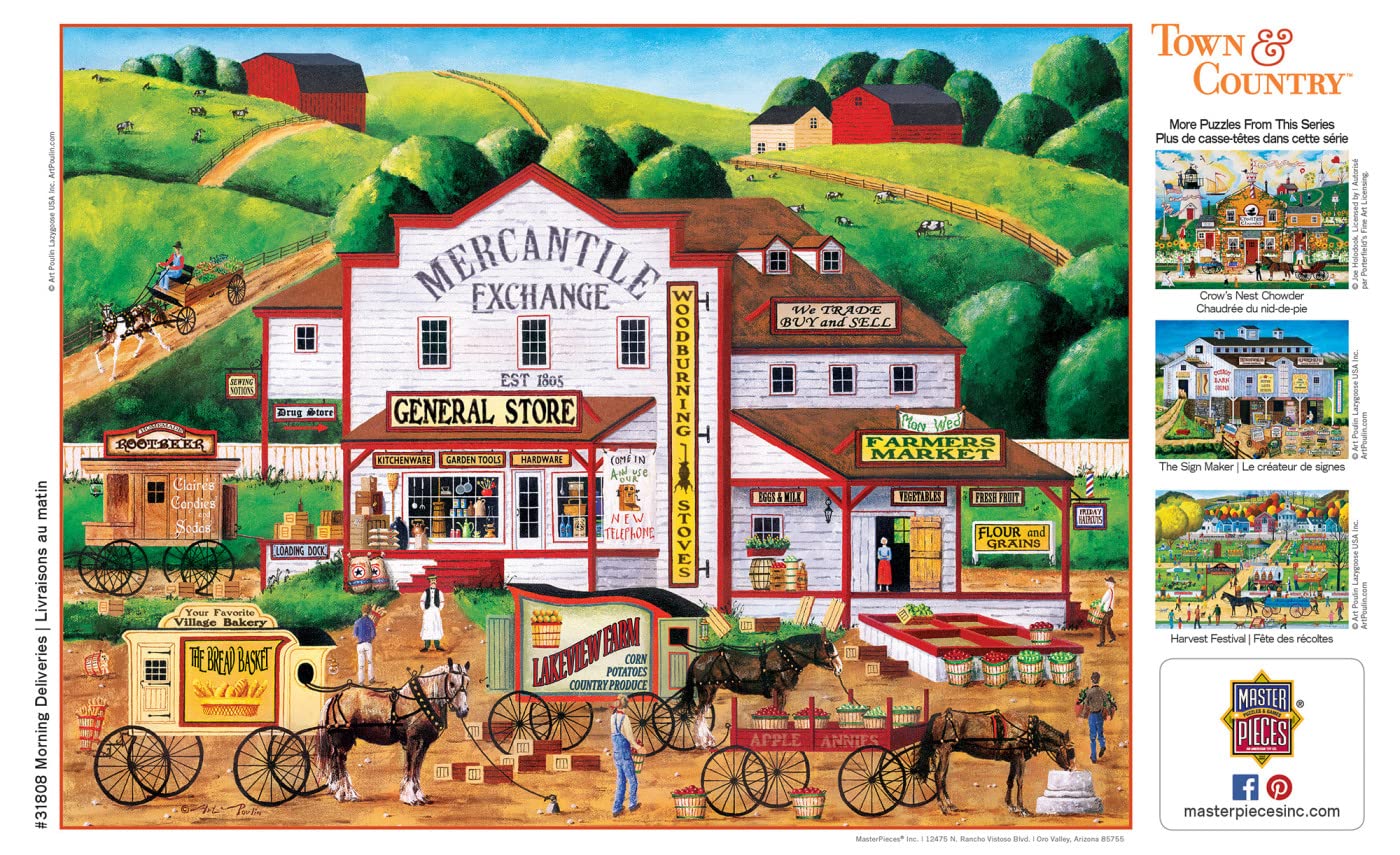 MasterPieces 300 Piece EZ Grip Jigsaw Puzzle - Morning Deliveries - 18"x24"