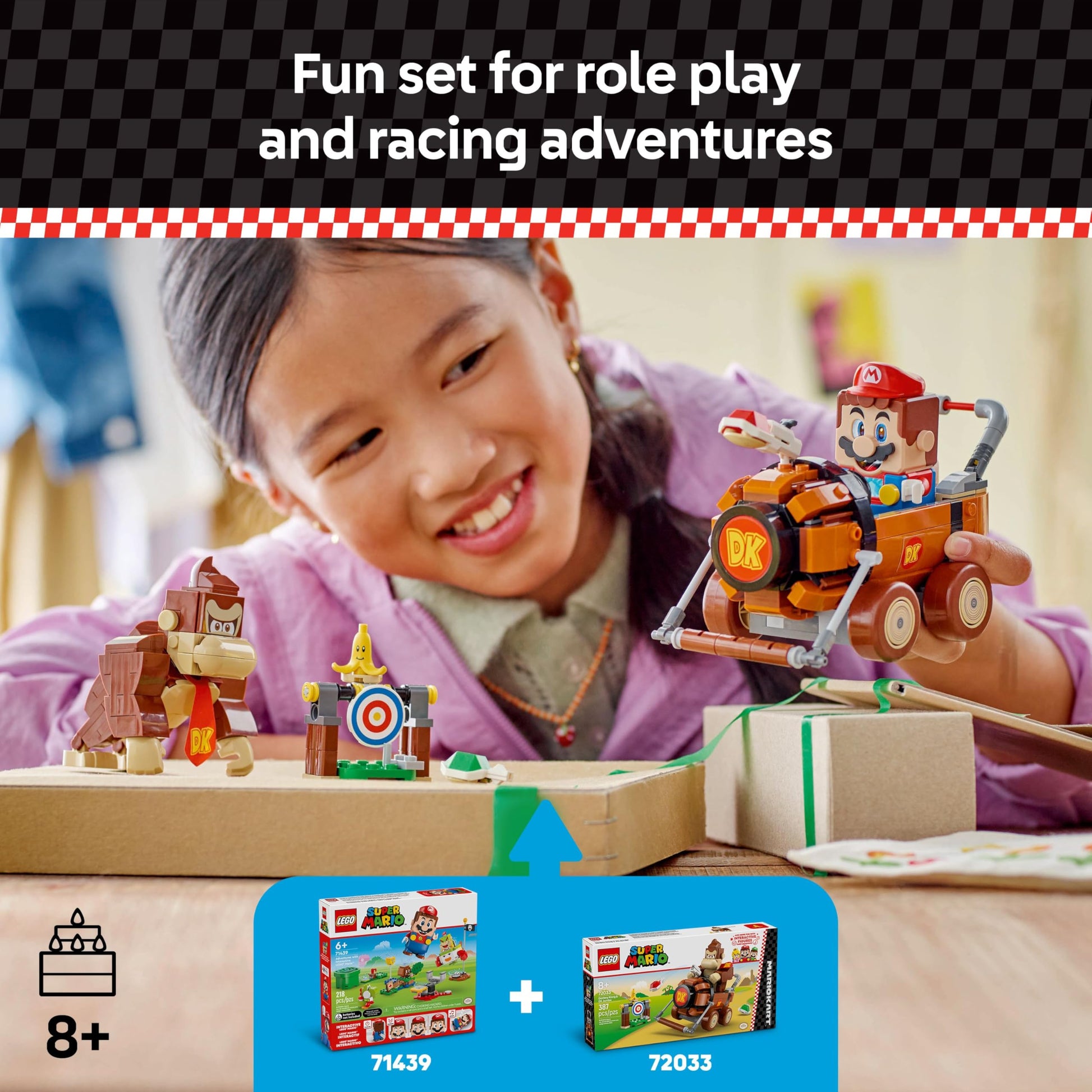 LEGO Super Mario: Mario Kart Donkey Kong & DK Jumbo - Collectible Toy Building Set for Kids, Boys and Girls, Ages 8+ - Nintendo Donkey Kong Toy for