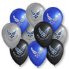 Air Force Balloons-10 Pack-12 Inch Latex Official Party Decor - Havercamp