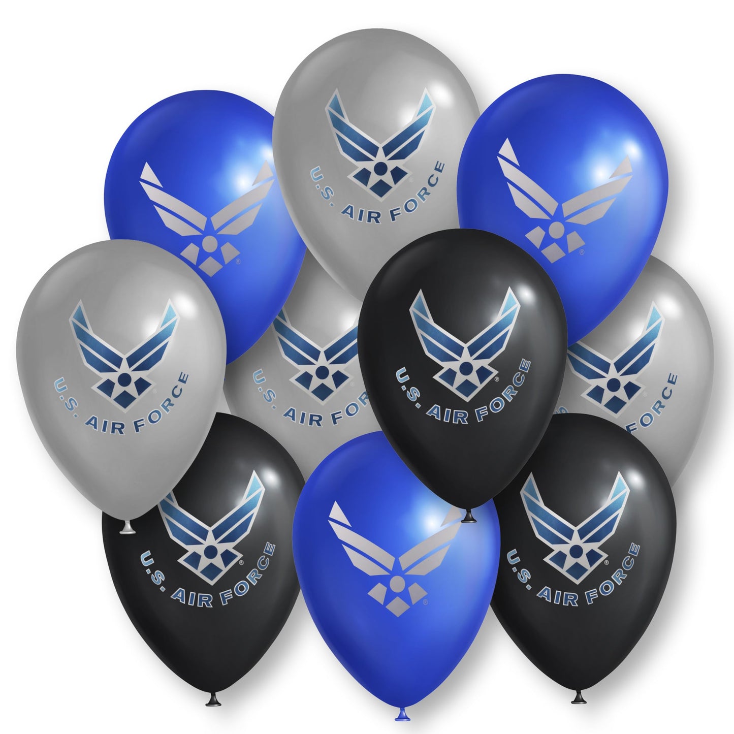 Air Force Balloons-10 Pack-12 Inch Latex Official Party Decor - Havercamp