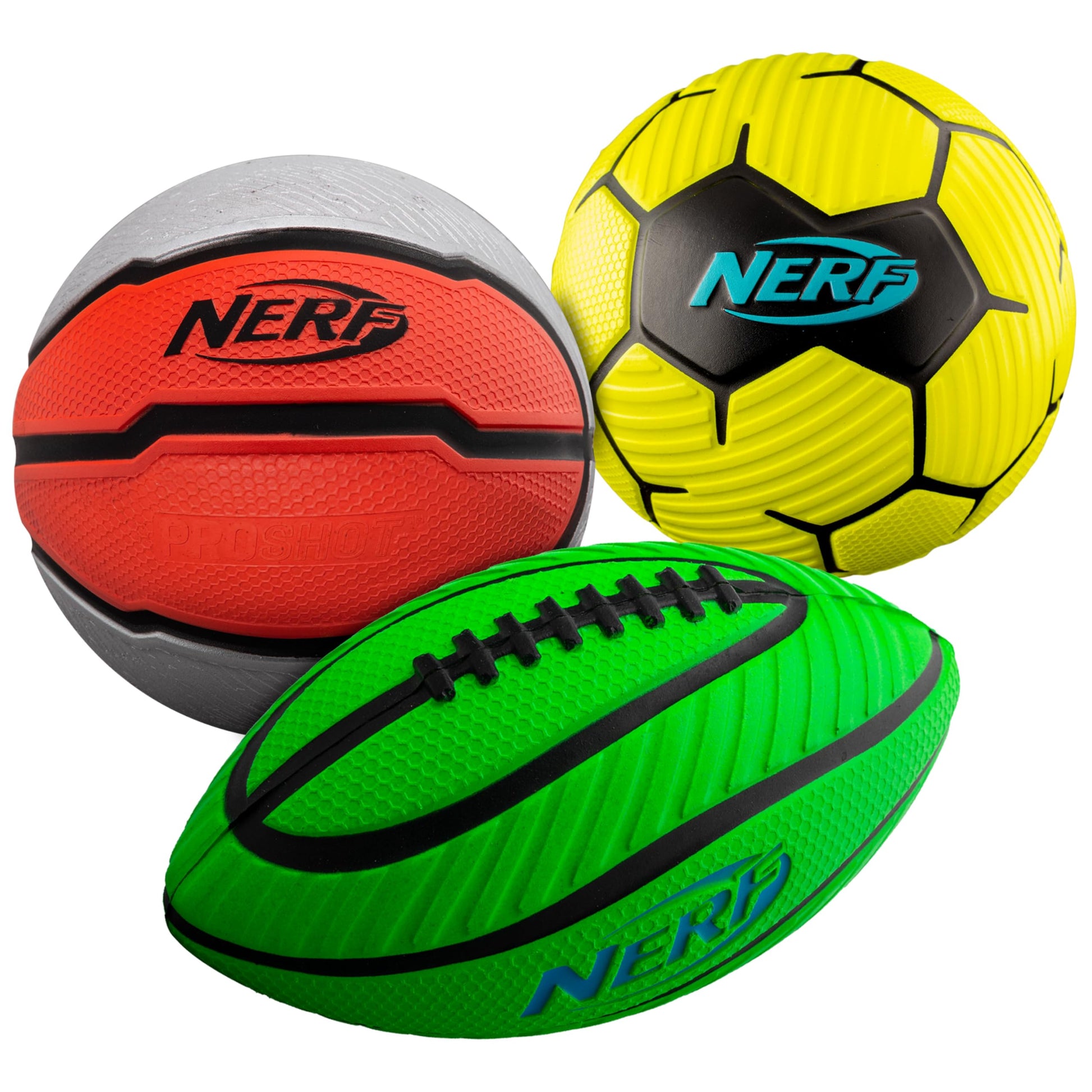 Franklin Sports NERF Mini Foam Sports Ball Set - 3 Pack - Multi