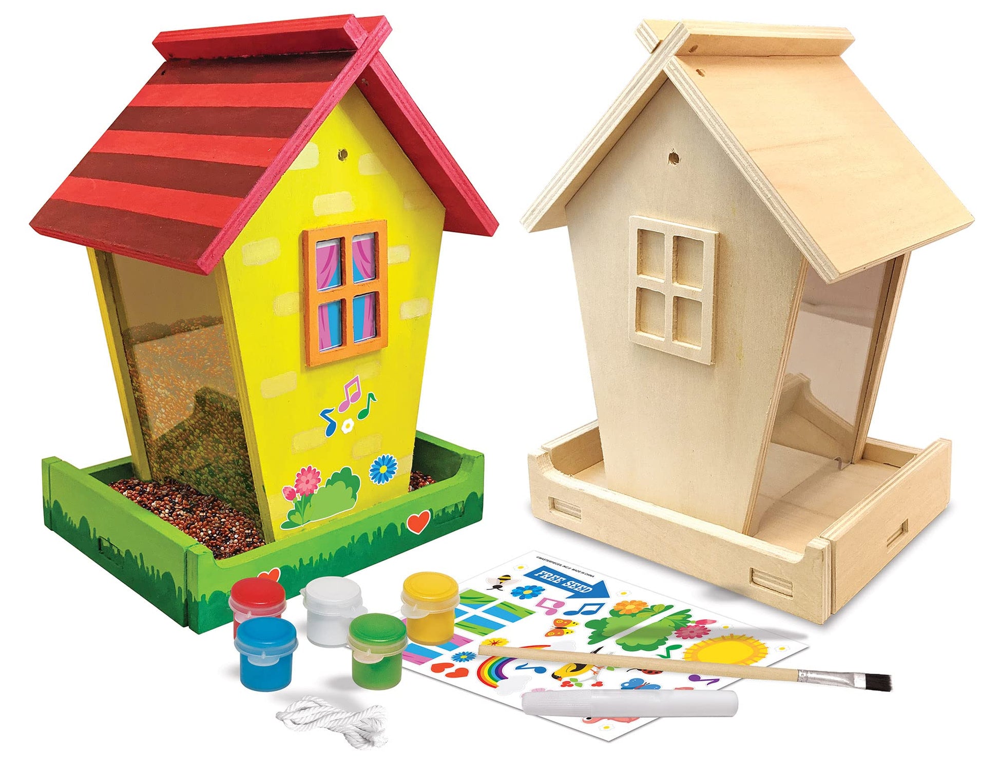 Works of Ahhh... Craft Set - Audubon Bird Feeder Buildable Wood Paint Kit