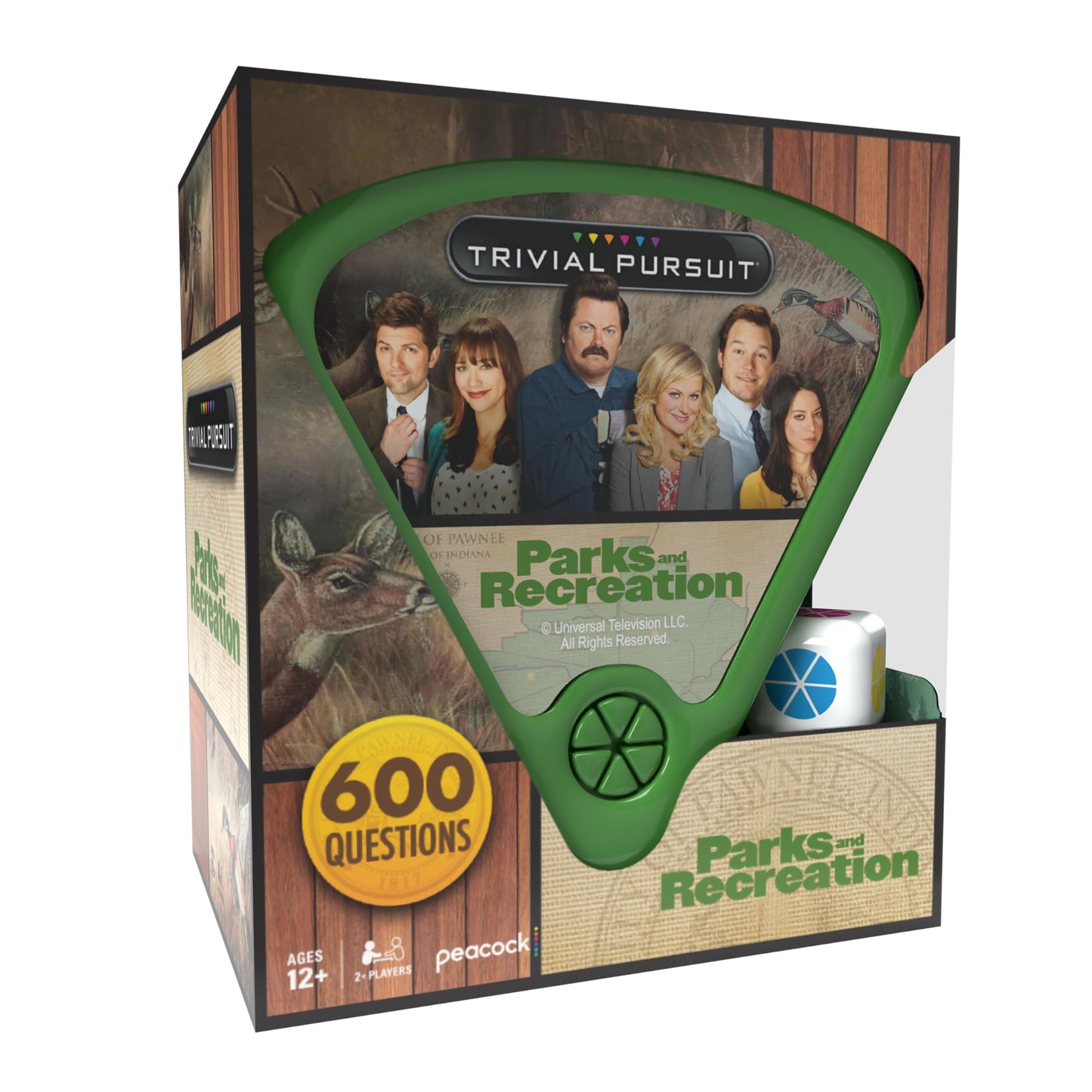 Trivial Pursuit Parks and Recreation, Trivia Game from Parks and Recreation TV Series, 600 Questions & Die in Travel Container, Officially Licensed