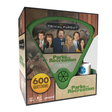 Trivial Pursuit Parks and Recreation, Trivia Game from Parks and Recreation TV Series, 600 Questions & Die in Travel Container, Officially Licensed