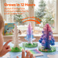 JOVA Klever Kits Crystal Land Growing Lab- Craft Kits for Kids Aged 8+ Science Gifts with 6 Unique Natural Elements and Light-Up Base, STEM Activities