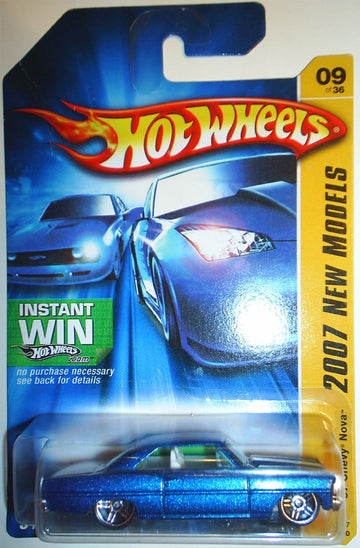 Hot Wheels 2007 First Edition New Models Series '66/'67 Chevy Nova 009/156 1:64 Scale Collectible Die Cast Metal Toy Car Model