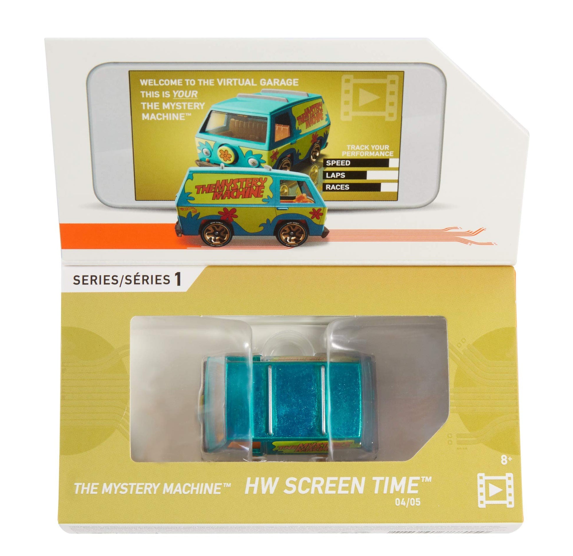 Hot Wheels id Vehicle Mystery Machine with Embedded NFC Chip, Uniquely Identifiable, 1:64 Scale, for Kids Ages 8 Years and Older