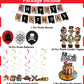 Pirate Party Decorations - Pirate Birthday Banner, Balloons, Cake Toppers & Hanging Swirls for Men, Boys & Kids