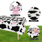 4 Pcs Cow Print Plastic Tablecloth, Farm Animal Themed Parties Tablecovers for Cow Theme Birthday Party Supplies, Black and White