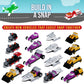 Popular Playthings Magnetic Vehicles for Toddlers 1-3, Mini Mix or Match Car Toys, Set of 9 Gift for Kids - Cars, Planes & More