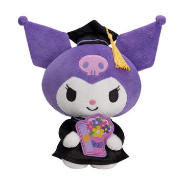 Jazwares Hello Kitty® and Friends, 8-Inch Graduation Kuromi™ Plush - Officially Licensed Sanrio® Product from Ages 6+
