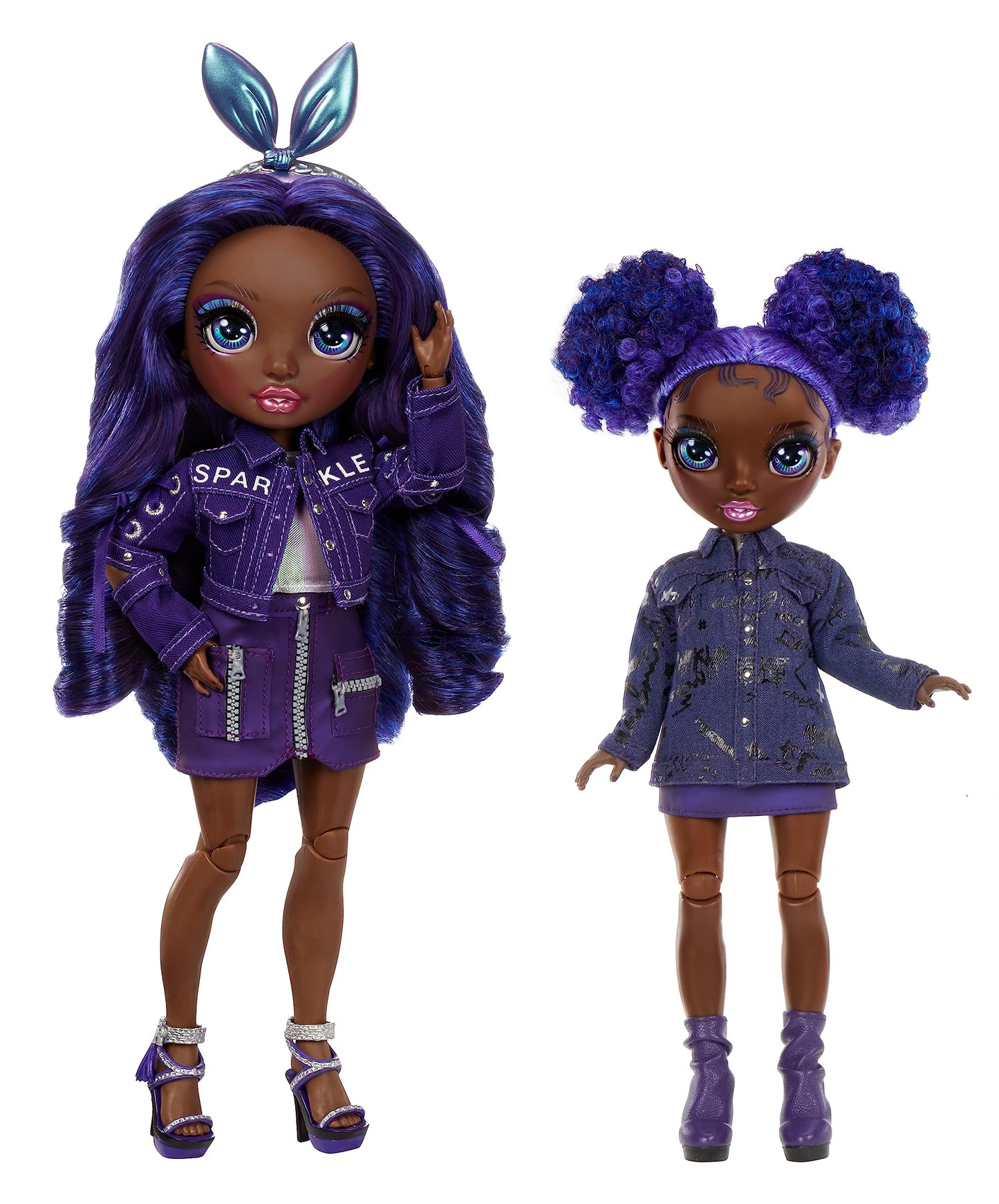 Rainbow High Jr High Series 2 Krystal Bailey- 9" Purple Posable Fashion Doll with Designer Accessories and Open/Close Backpack. Great Toy Gift for