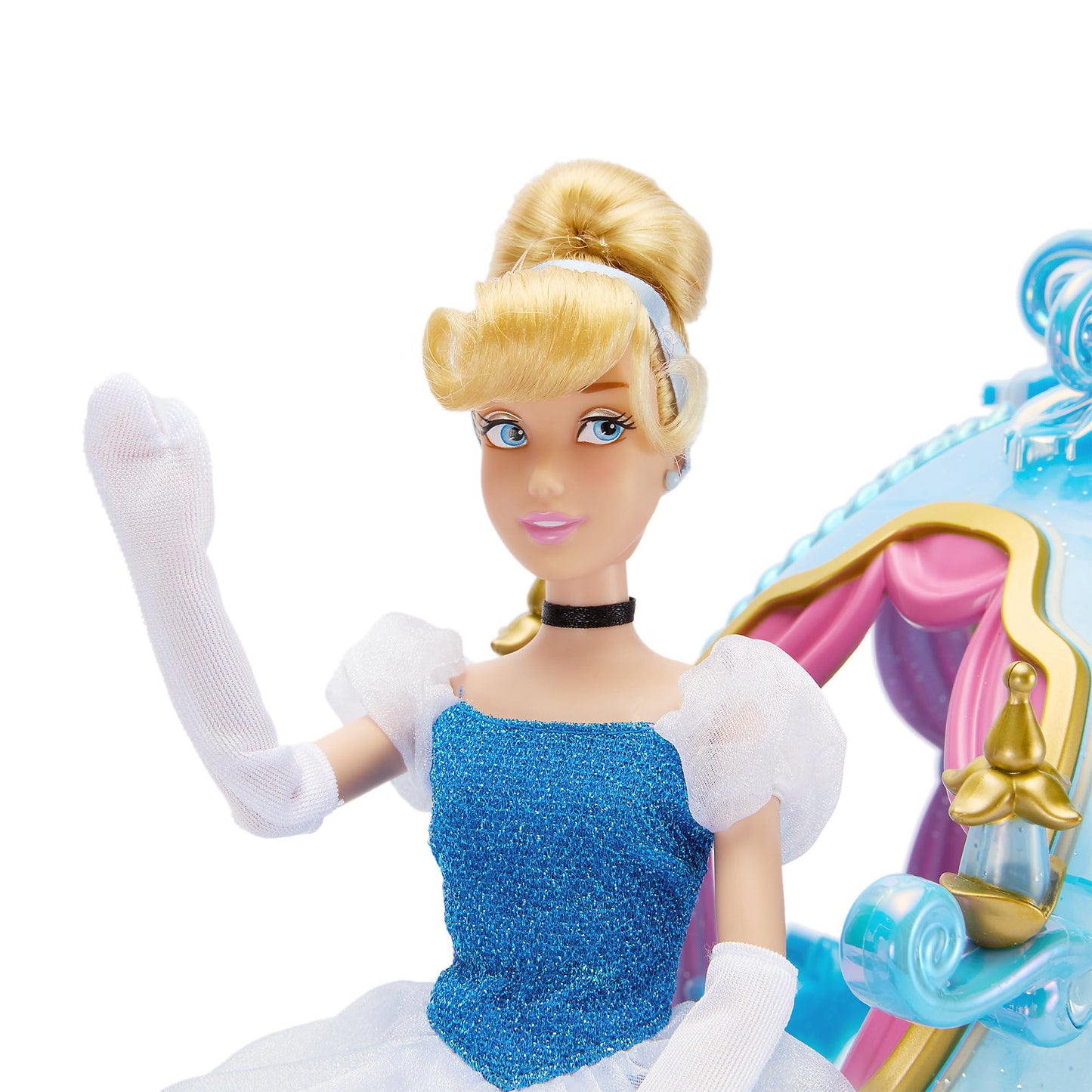 Disney Store Official Cinderella Doll Deluxe Gift Set with Horse that Walks & Light-Up Glittering Pumpkin Carriage - Perfect Disney Princess & Horse
