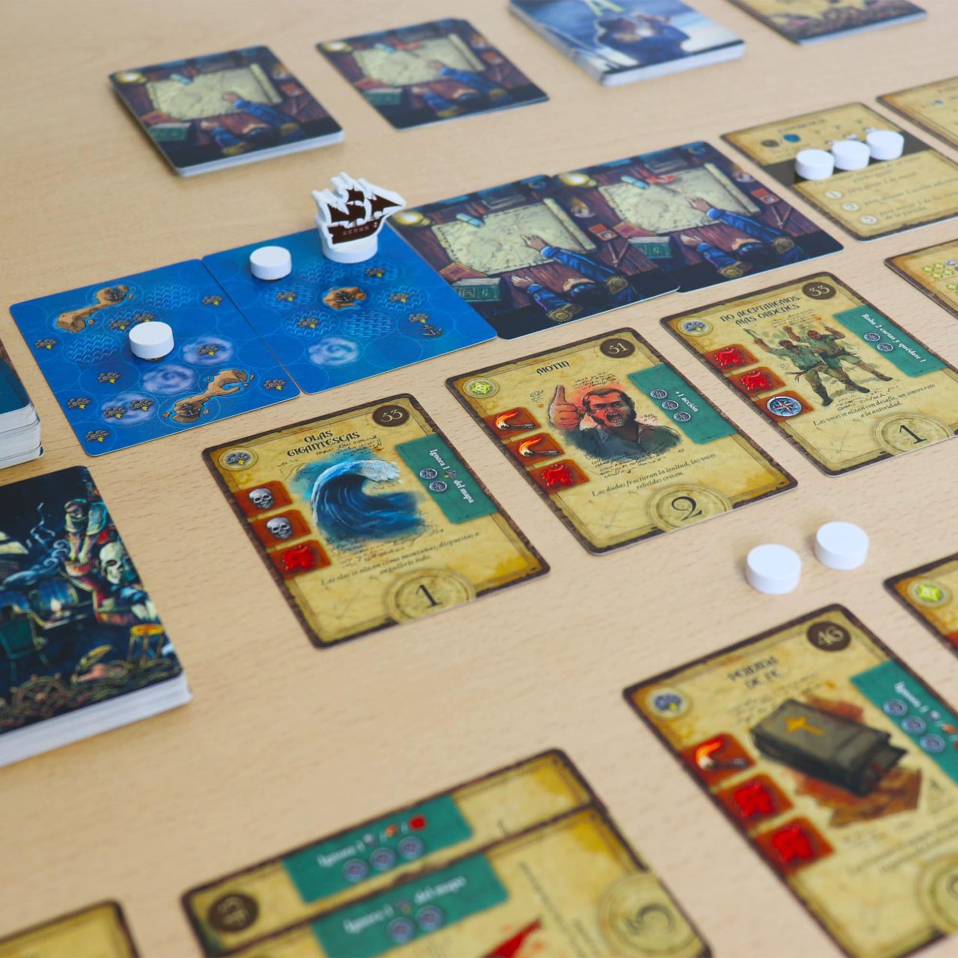 Ludonova Adamastor Board Game - Hand & Tableau Management Strategy Game Set in the Age of Discovery, Story-Driven Family Fun for Kids & Adults, Ages