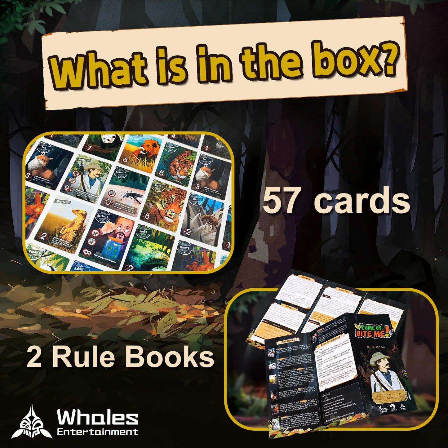 Whales Entertainment| Come On Bite Me| Fun Semi-Cooperative Bluffing Card Game for Adults & Teens| Multiplayer Strategy Party Games|Family Game Night