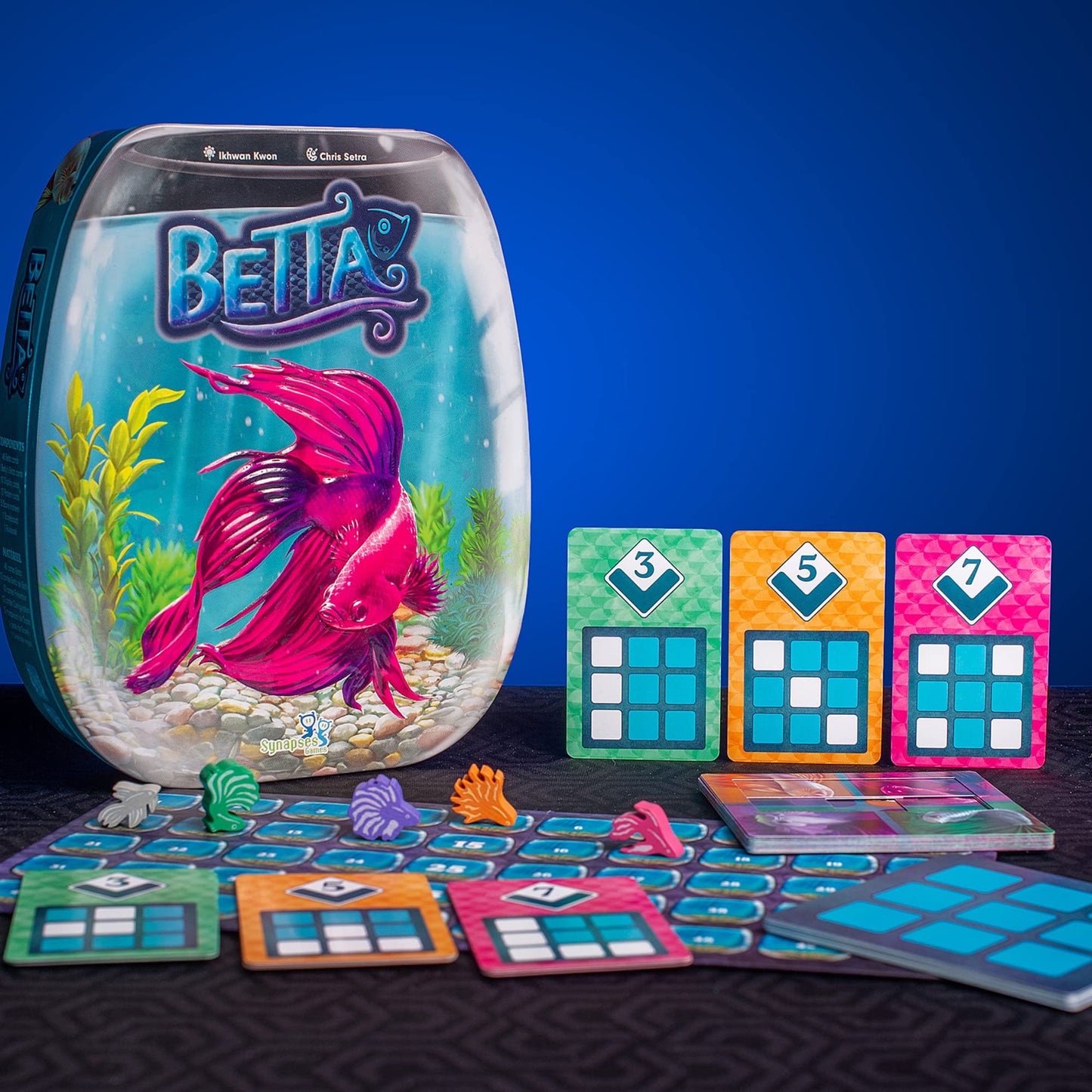 Synapses Games | Betta | Strategy Board Game | Tile Placement Puzzle | 1 to 5 Players | 20 Minutes | Ages 8+