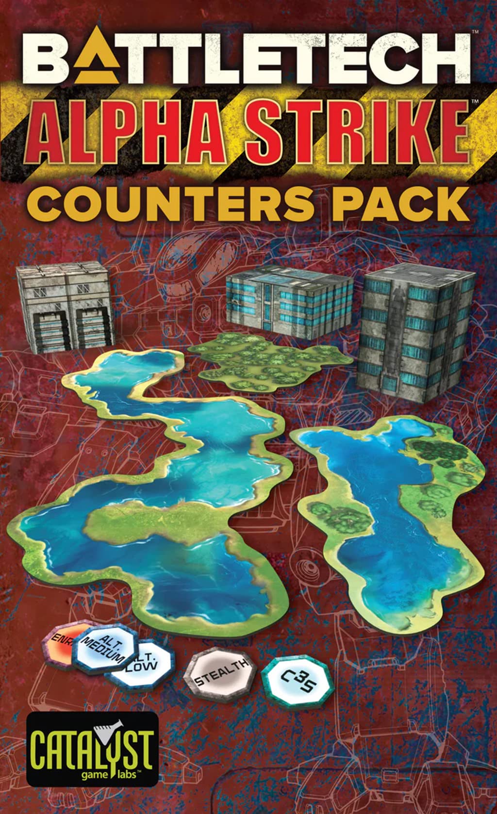 BattleTech Counters Pack Alpha Strike - Miniatures Wargame Accessory for 2+ Players, Ages 14+, 1.5 Hours+ Play Time - Essential Kit by Catalyst Game