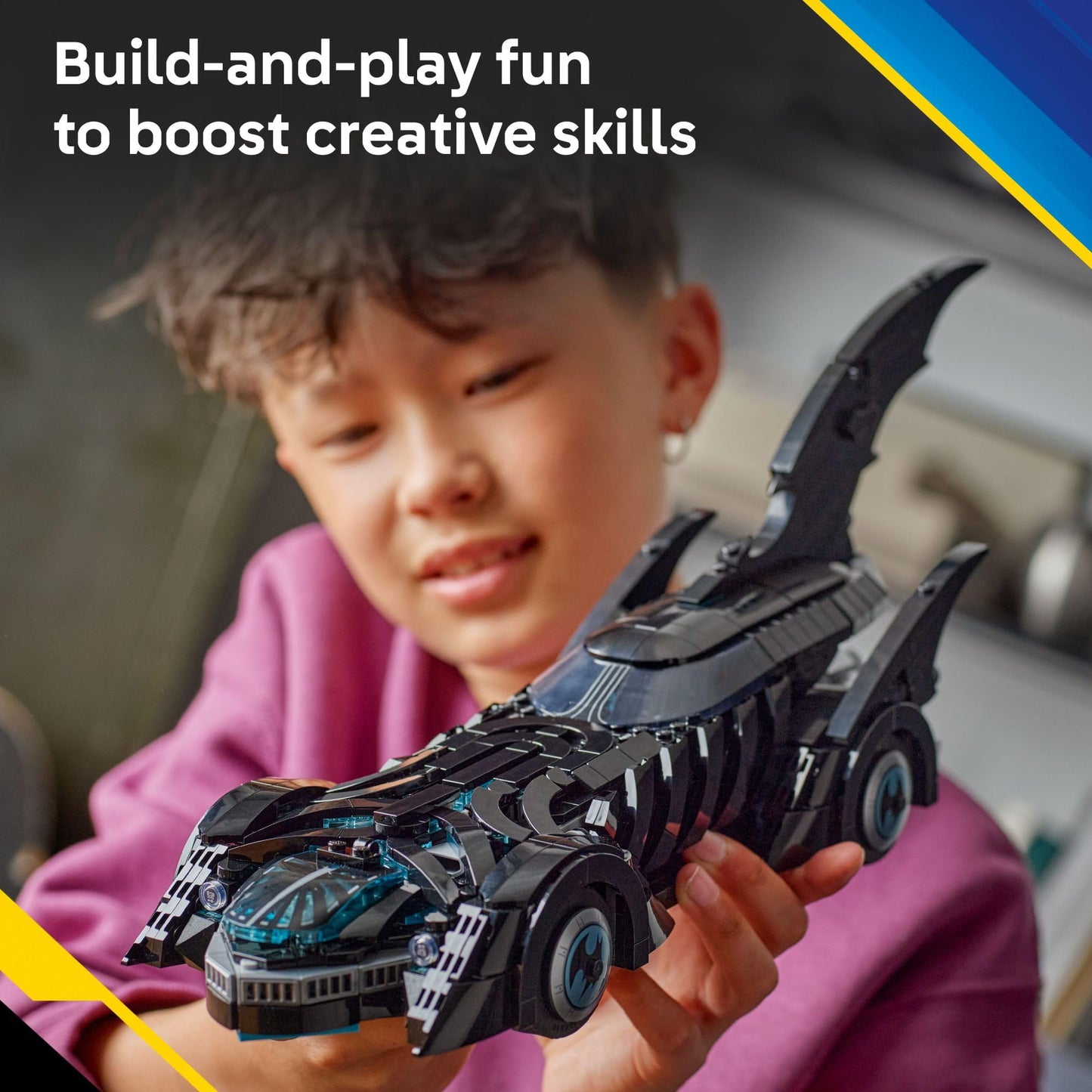 LEGO DC Batman: Batman Forever Batmobile Kids Toy - Building & Learning Toy for Girls & Boys, Ages 12+ - Model Car with Minifigure Included - Gift