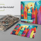 Springbok Sunset Surfboards 1000 Piece Jigsaw Puzzle for Adults - Colorful Tropical Surfboard Scene - Poster Included - Unique Cut Pieces - Made in