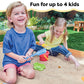 KidKraft Wooden Backyard Sandbox with Built-in Corner Seating and Mesh Cover, Kid's Outdoor Furniture, Honey, Gift for Ages 2-8