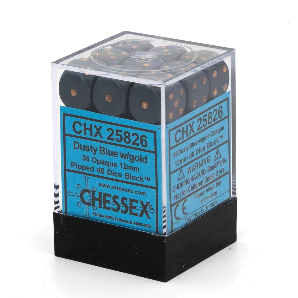 DND Dice Set-Chessex D&D Dice-12mm Opaque Dusty Blue and Copper Plastic Polyhedral Dice Set-Dungeons and Dragons Dice Includes 36 Dice - D6, Various
