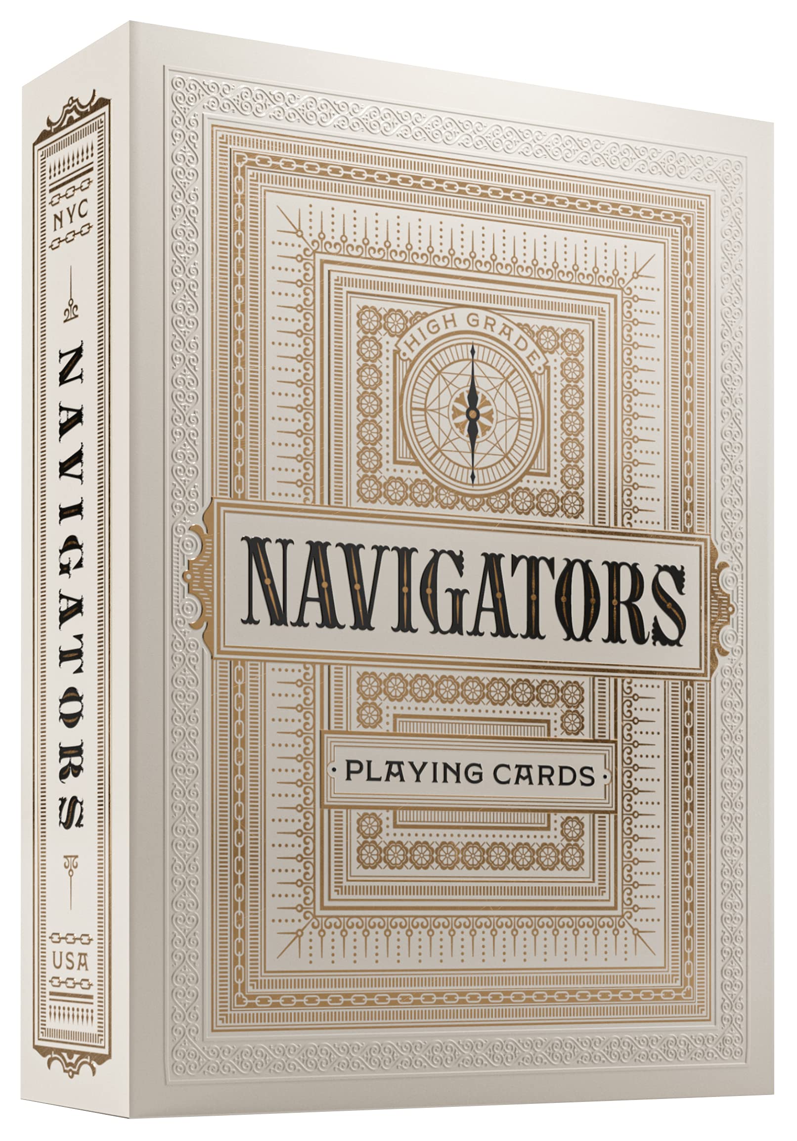 theory11 Navigator Playing Cards - Nautical Theme Poker Deck with Custom Aces Jokers Court Art, Magic, Cardistry, Game Night Gift for Sailors, Card