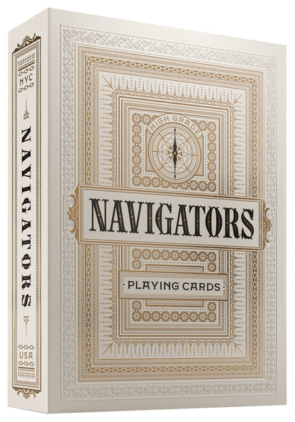 theory11 Navigator Playing Cards - Nautical Theme Poker Deck with Custom Aces Jokers Court Art, Magic, Cardistry, Game Night Gift for Sailors, Card