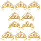 XiangGuanQianYing Princess Dress Up Crowns and Tiaras for Child from 3 Years Up Party Favors Pink Tiara Plastic Gold Tiara(10 Pack) (Heart Pink)