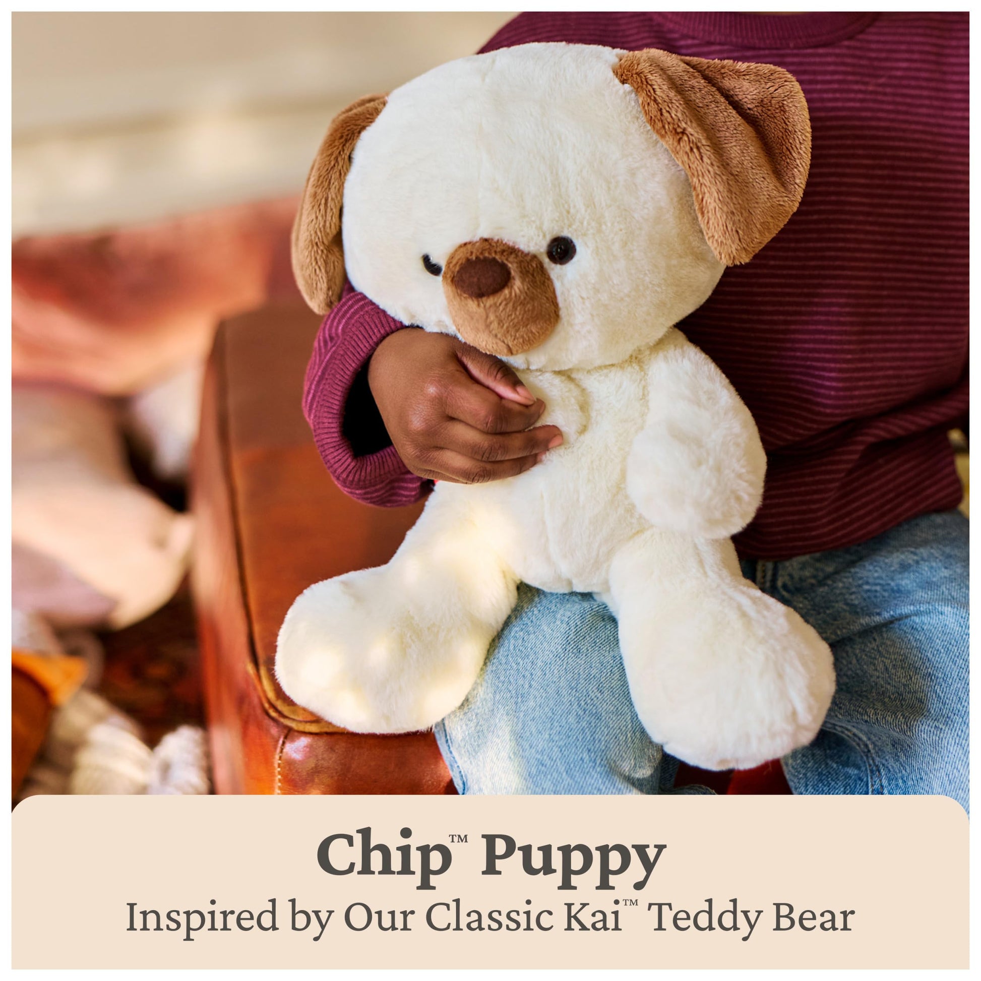 GUND Chip Puppy 12-Inch Plush; Kai Bear-Inspired Dog Stuffed Animal