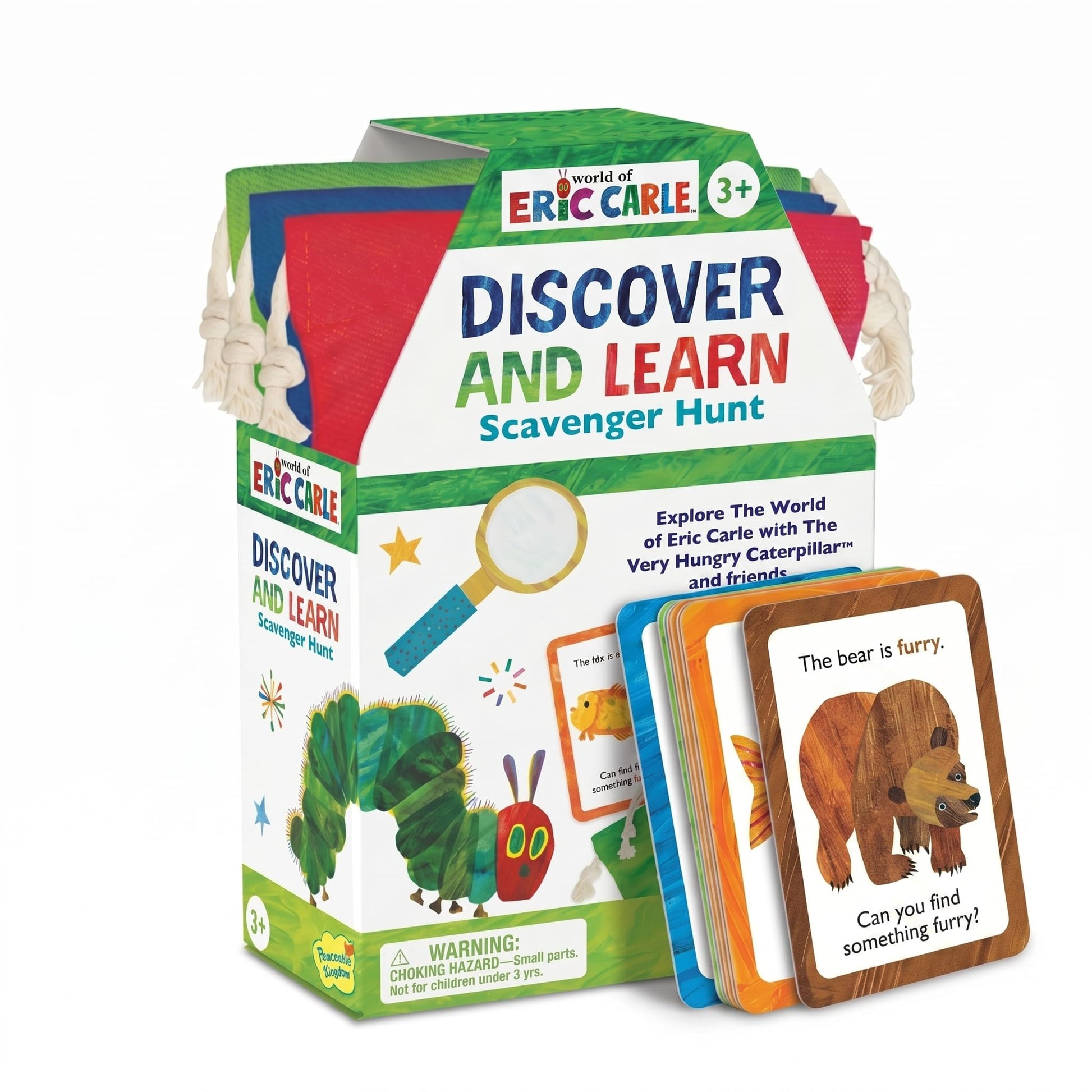 Peaceable Kingdom World of Eric Carle Discover and Learn Scavenger Hunt Game, Interactive Toddler Learning Cards for Colors Shapes and Numbers
