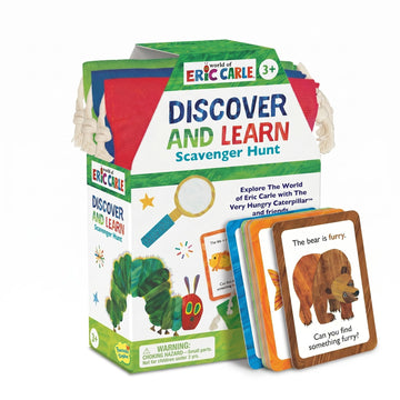 Peaceable Kingdom World of Eric Carle Discover and Learn Scavenger Hunt Game, Interactive Toddler Learning Cards for Colors Shapes and Numbers