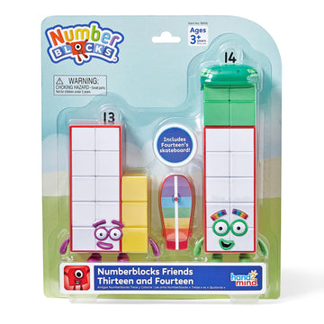 hand2mind Numberblocks Friends Thirteen and Fourteen Figures, Numbers for Toddlers, Math Toys for Kids 3-5, Small Figurines for Kids, Preschool